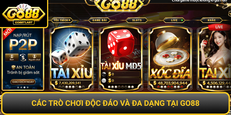 Cac Tro Choi Doc Dao Va Da Dang Tai Go88
